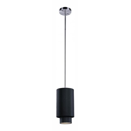Trans Globe One Light Brushed Nickel Drum Shade Mini Pendant PND-800 BK